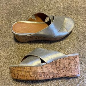Halogen Cork Platform Wedges - Size 8